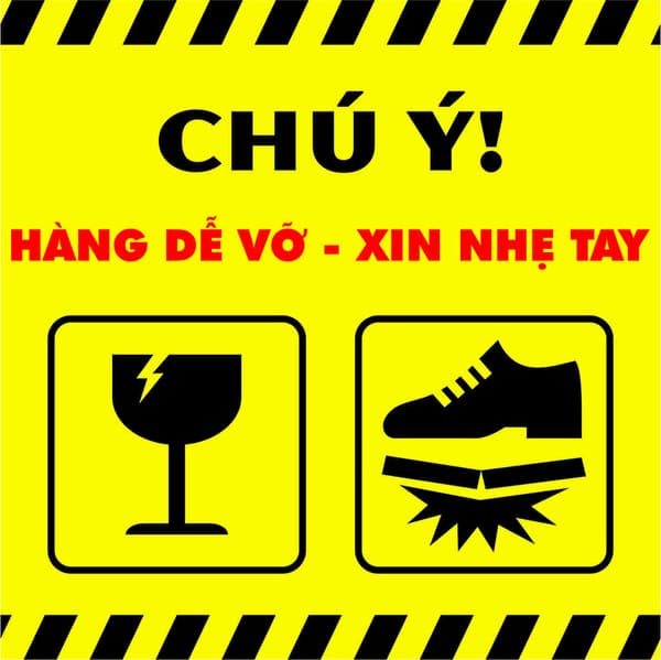 Mẹo đóng gói hàng hóa dễ vỡ bằng hộp carton, có nhãn cảnh báo để đảm bảo an toàn.